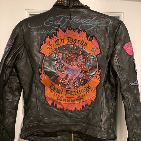 ed hardy biker jacket